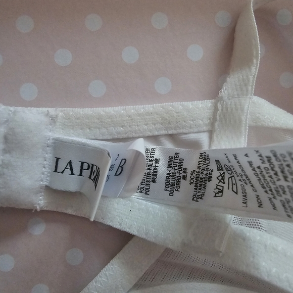 La Perla White Lace Trim Underwire Bra 34B - Picture 2 of 6